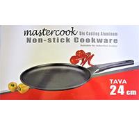 Mastercook Die Casting Aluminum Non-Stick Cookware TAVA Sizes 24CM 28CM (24CM)