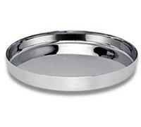Mastercook Round Stainless Steel Thali/Tray/Plate, Serving Dish, Indian Cuisine (6.5" Tray Code 8-IND 324)