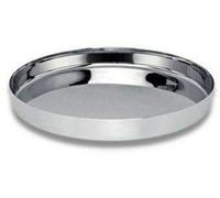 Mastercook Round Stainless Steel Thali/Tray/Plate, Serving Dish, Indian Cuisine (8.5" Tray Code 10-IND 089)
