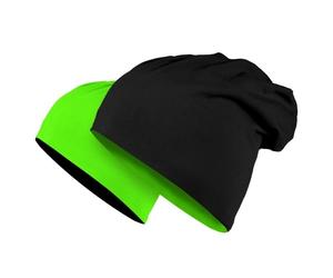 Masterdis Jersey Reversible Printed Slouch Beanie Long Winter Hat