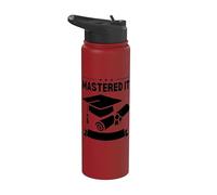 Mastered It Masters Degree Graduation Women MBA Education Stainless Steel Insulated Water Bottle