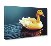 Masterful Duck Canvas Print | Gallery Wrapped 30mm Frame Wall Art | 30x20 inches | Ready to Hang | Contemporary Bird Picture | Living Room Bedroom Lounge Office