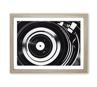 Masterful Vinyl Record Art Abstract Framed Print | A2 Oak Framed Wall Art | Ready to Hang | Abstract Fantasy Picture | Living Room Bedroom Lounge Office