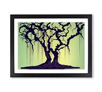 Masterful Weeping Willow Trees H1022 Framed Print for Living Room Bedroom Home Office Décor, Wall Art Picture Ready to Hang, Black A3 Frame (46 x 34 cm)