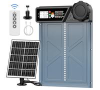MASTERFUN Automatic Chicken Coop Door, Aluminum Auto Chicken Door with Timer, LED Display, Anti-Pinch Protection, Black