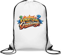 Mastering High-Level Guessing Skills Gym Sack Casual Drawstring Bag White