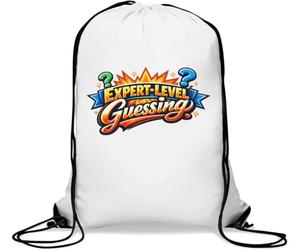 Mastering High-Level Guessing Skills Gym Sack Casual Drawstring Bag White