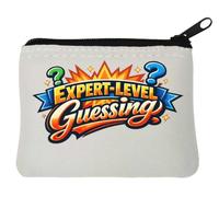 Mastering High-Level Guessing Skills Neoprene Coin Purse Pouch 10x11cm White
