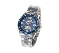 Masterline 1966 ML06266004 Men's Radio Controlled Watch World Timer Blue Stainless Steel, black, Strap.