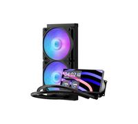 MasterLiquid Core LCD 6" 240 AIO Liquid CPU Cooler, 6" LCD Display, ARGB | AMD AM5/AM4 & Intel LGA1851/1700 Support Cooler, 240mm, 960 X 480 6" TFT LCD, Dual-Chamber Pump, 2x Low-Noise ARGB PWM Fans