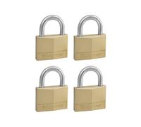 MasterLock 150EURQNOP Solid Brass 50mm Padlock 5-Pin - Keyed Alike x 4