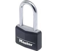 Master Lock 9140BLKLF Aluminium Black Vinyl Cover 40mm Padlock 4 Pin - 38mm Shackle