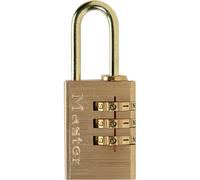 Master Lock 620EURD 3-Digit Combination Padlock with Aluminium Body and Brass Finish, Gold, 5,6 x 3 x 1,4 cm