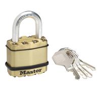 Master Lock Excell Brass Finish 45mm Padlock 4-Pin MLKM1B