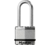 MASTER LOCK Very High Security Padlock, Security Level 9/10, Outdoor, Keyed, Laminated Steel, Weatherproof, Medium Shackle