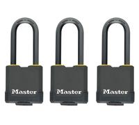 Master Lock M115TRILF Excell Weather Tough 45mm Padlock 4 Pin- Keyed Alike x 3