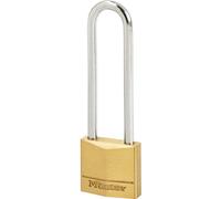 Master Lock Padlock 130LJ Solid Brass 30mm 4-pin 64mm Extra-Long Shackle