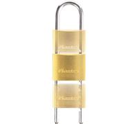 Master Lock 1950EURD Key Padlock with Adjustable Shackle from 6 to 15 cm, Gold, 18 x 4.5 x 1.4 cm