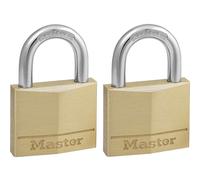 Master Lock Solid Brass 40Mm Padlock 4-Pin - Keyed Alike X 2 140T