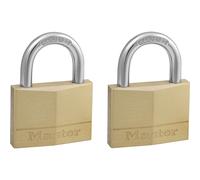 Master Lock 150T Solid Brass 50mm Padlock 5 Pin - Keyed Alike x 2