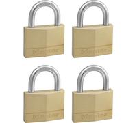 Master Lock 150EURQNOP Solid Brass 50Mm Padlock 5-Pin - Keyed Alike X 4