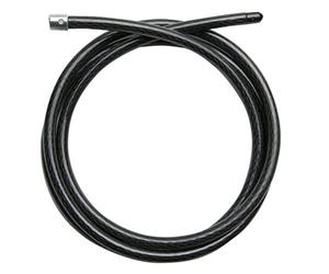 Masterlock Unisex Adult Interchangeable cable for Python Lock Head 9, 00m x Ø 10 mm braided steel cable - smoke grey vinyl cover Hardened Steel Chain - Black, no size