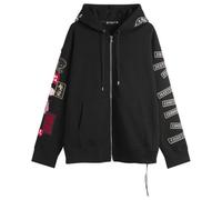 MASTERMIND WORLD Men's Multi Patched Zip-Up Hoodie Black