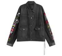 MASTERMIND WORLD Men's Patched Denim Jacket Black