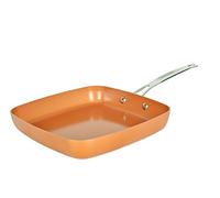 MASTERPAN Copper Tone 9.5-inch Ceramic Non-Stick Square Fry pan