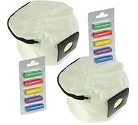 Masterpart 2 x Reusable Zip Up Bag & Fresheners compatible with Numatic Henry Hetty James Vacuum Hoover