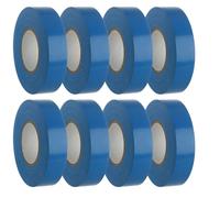 Masterpart 33 Metre Blue Neutral Electrical PVC Insulating Tape 19mm x 33m Pack Of 8