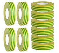 Masterpart 33 Metre Green/Yellow Earth Electrical PVC Insulating Tape 19mm x 33m Pack Of 10