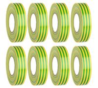 Masterpart 33 Metre Green/Yellow Earth Electrical PVC Insulating Tape 19mm x 33m Pack Of 8