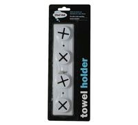 Masterpart 4 Tea Towel Cloth Holder Wall Rail Rack Kitchen Bathroom Plastic Push to Grab