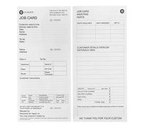 Masterpart Engineer Job Card Works Record Sheet Pad Garage Workshop Service Repair 100 Pack