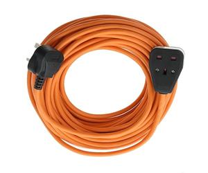 Masterpart Extra Long 20 Metre, 13Amp, 3 Core, Orange Mains Cable Extension Lead Cable