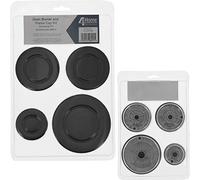 MasterPart Gas Burner Crown & Flame Cap Kit For Whirlpool Oven Cooker Hobs (Small, Medium & Large, 55mm - 100mm)