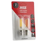 Masterpart LED Cooker Hood Lamps 4W Extractor Fan Bulbs Cool White Light E14 SES Pack of 2