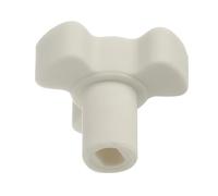 Masterpart Microwave Turntable Drive Coupling Plate Support, White Coupler Shaft, to Fit Junker Microwaves 00628013