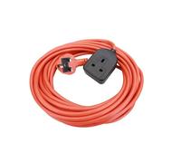Masterpart Orange Extension Lead, 10 Metre, Single Socket Power Cord Cable Fused UK 3 Pin Plug