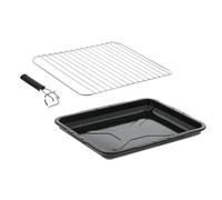 Masterpart Oven Cooker Grill Pan Kit 390mm x 300mm Tray Wire Grid Rack Handle To Fit New World Cookers & Ovens