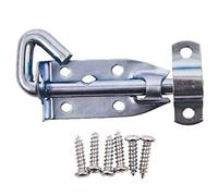 Masterpart Pad Slide Bolt Galvanised Steel Shed Gate Door Lock Latch 4" & Screws 100mm