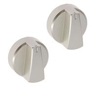 MasterPart Silver Control Knob Dial For Belling Oven Cooker Knobs (2 Pack)