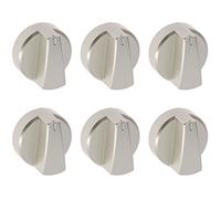 MasterPart Silver Control Knob Dial For Belling Oven Cooker Knobs (6 Pack)