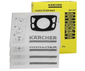 Masterpart Vacuum Microfibre Fleece Dust Filter Bags To Fit Karcher Wet & Dry Vacuum Cleaners & Carpet Cleaners 2.863-314.0