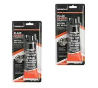 Masterpart Visbella High Temperature RTV Black Silicone Gasket Sealant Pack Of 2 For Oil Sump Engine Pan, Ovens