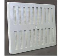 Masterpart White Plastic Adjustable Air Vent Louvre Grill Cover 9 x 6" with Flyscreen