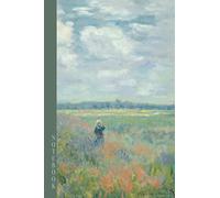 Masterpiece Artwork Cover Notebook / Paperback/ Claude Monet - Poppy Fields near Argenteuil: [ 120 pages / Unlined / 6x9 inch / Cream Colour Pages] 15x22 cm Notebook