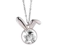 Masterpiece Romance Three Kingdoms China Rabbit Necklace Pendant Bunny Animal Jewelry Gift