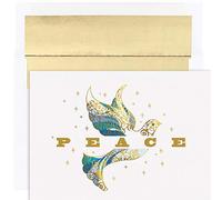 Masterpiece Studios Holiday Collection 16 Cards / 16 Foil Lined Envelopes, Elegant Dove